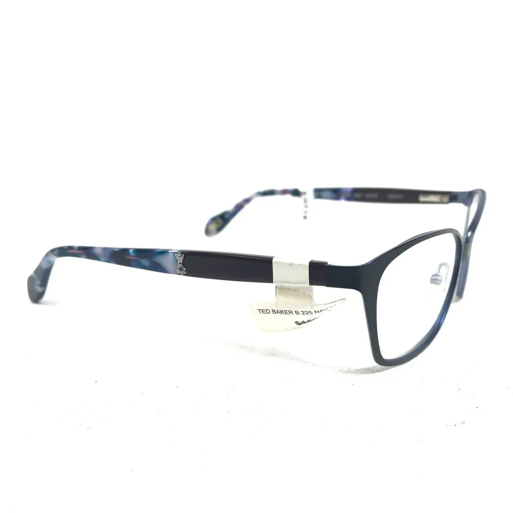Ted Baker Eyeglasses Frames B225 NAV Blue Cat Eye Full Wire Rim 54-15-135